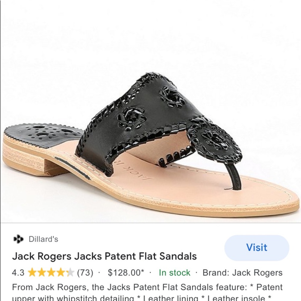 Black jack rodgers sandal size 6